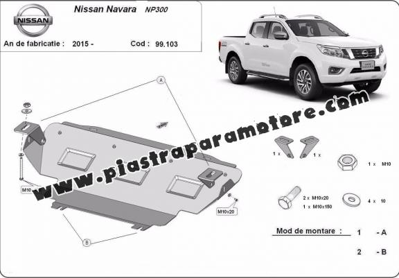 Protezione di acciaio per il radiatore Nissan Navara NP300 - D23