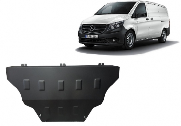 Piastra paramotore di acciaio Mercedes Vito W447, 4x2, 1.6 D