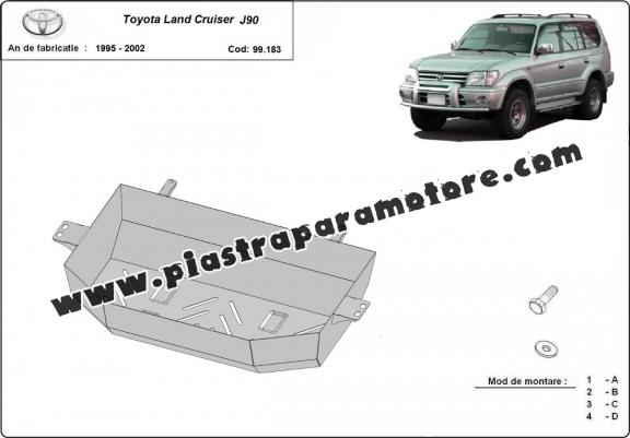Protezione di acciaio per il serbatoio Toyota Land Cruiser J90