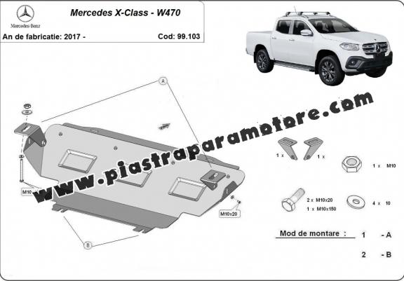 Protezione di acciaio per il radiatore Mercedes X-Class