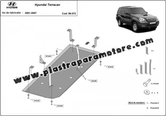 Protezione di acciaio per il serbatoio Hyundai Terracan