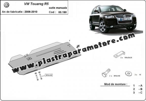 Protezione di acciaio per il cambio manuale VW Touareg 7L