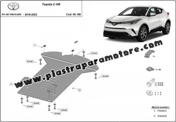 Piastra catalizzatore/cat lock di acciaio Toyota C-HR