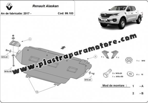 Protezione di acciaio per il radiatore Renault Alaskan