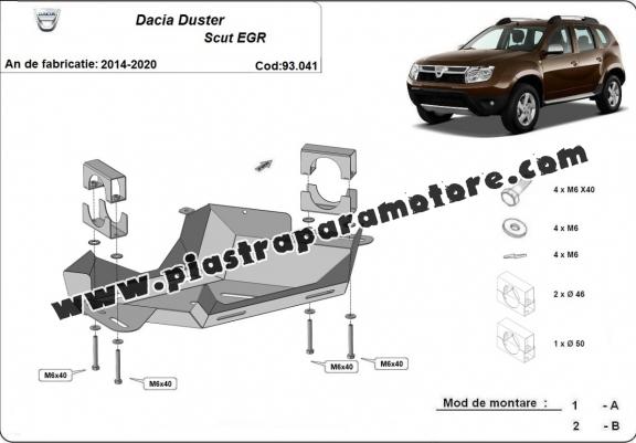 Protezione di acciaio per Valvola EGR Dacia Duster