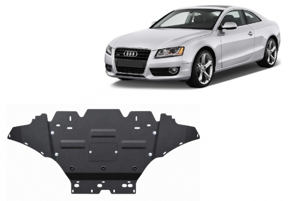 Piastra paramotore di acciaio Audi A5, benzina