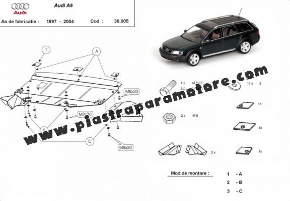 Piastra paramotore di acciaio Audi A6