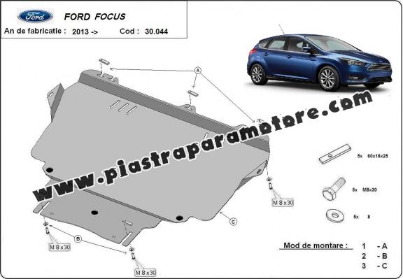 Piastra paramotore di acciaio Ford Focus 3