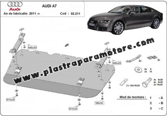 Piastra paramotore di acciaio Audi A7