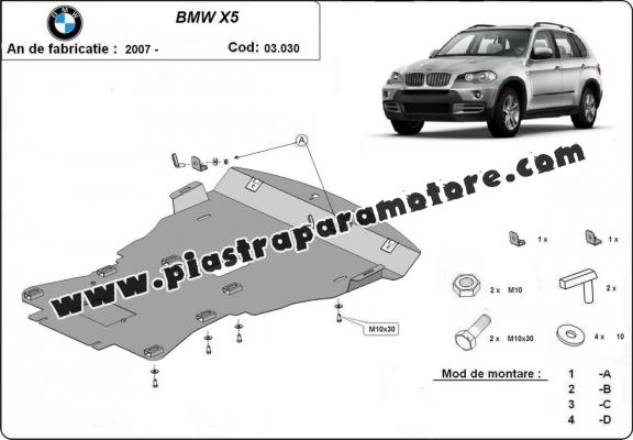 Piastra paramotore di acciaio BMW X5