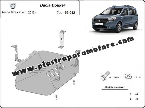 Protezione di acciaio per il serbatoio Dacia Dokker
