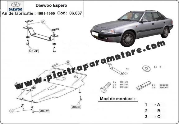 Piastra paramotore di acciaio Daewoo Espero