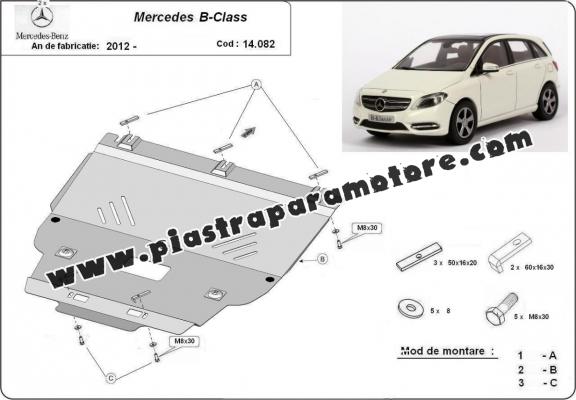 Piastra paramotore di acciaio Mercedes B-Class W246