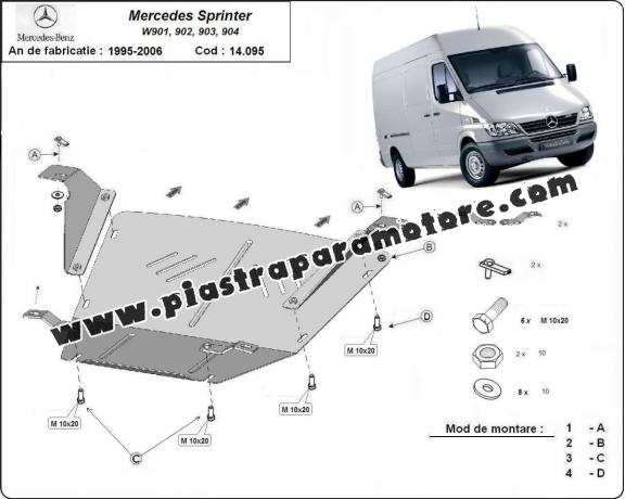 Piastra paramotore di acciaio Mercedes Sprinter