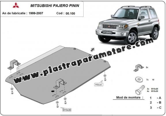 Protezione di acciaio per il cambio Mitsubishi Pajero Pinin