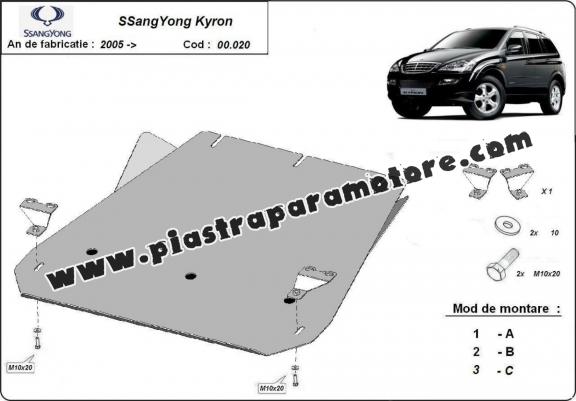 Protezione di acciaio per il cambio SsangYong Kyron