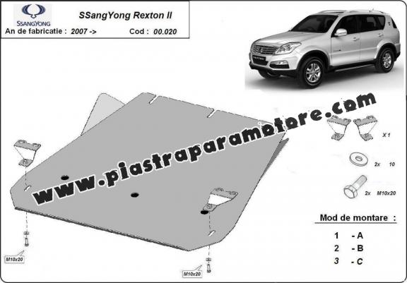 Protezione di acciaio per il cambio SsangYong Rexton 2