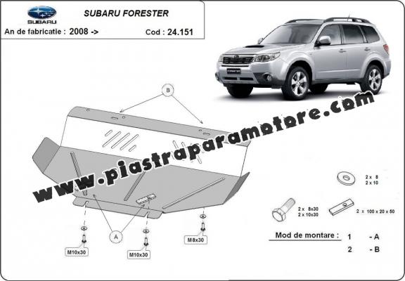 Piastra paramotore di acciaio Subaru Forester 3