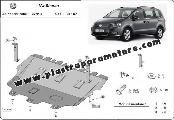 Piastra paramotore di acciaio Volkswagen Sharan