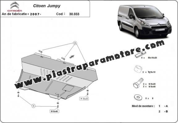 Piastra paramotore di acciaio Citroen Jumpy