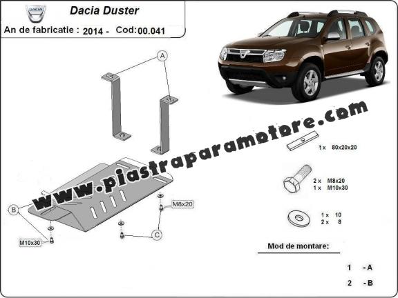 Protezione di acciaio per il differenziale  Dacia Duster 4x4