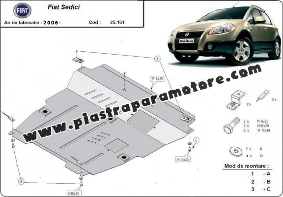 Piastra paramotore di acciaio Fiat Sedici