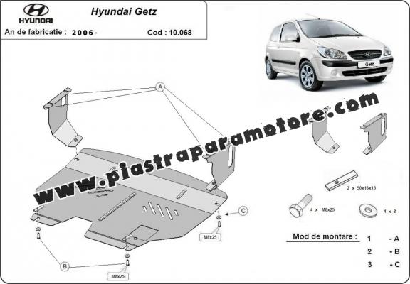 Piastra paramotore di acciaio Hyundai Getz