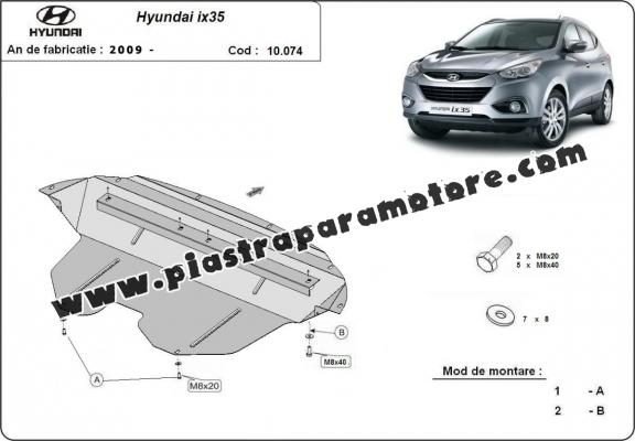 Piastra paramotore di acciaio Hyundai IX35