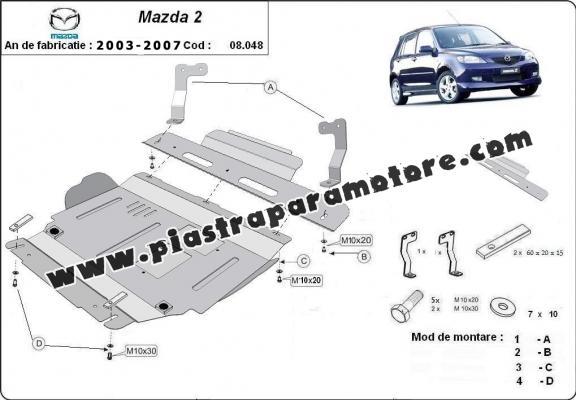 Piastra paramotore di acciaio Mazda 2