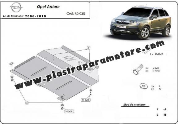 Piastra paramotore di acciaio Opel Antara