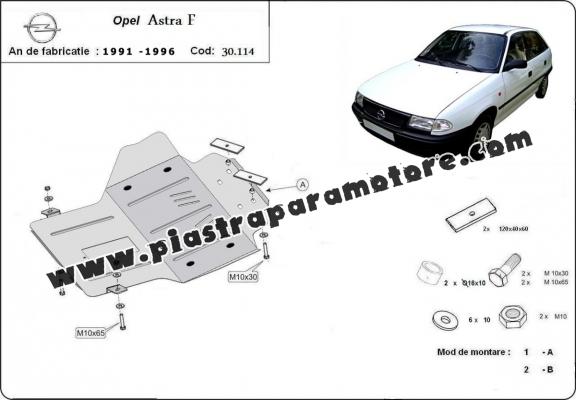 Piastra paramotore di acciaio Opel Astra F