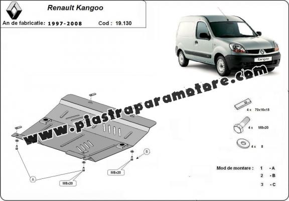 Piastra paramotore di acciaio Renault Kangoo