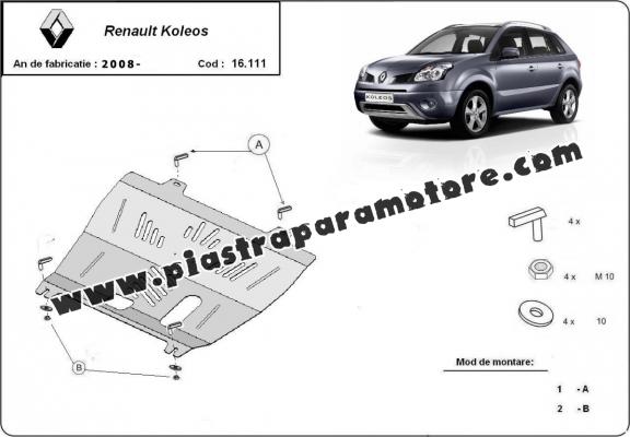 Piastra paramotore di acciaio Renault Koleos