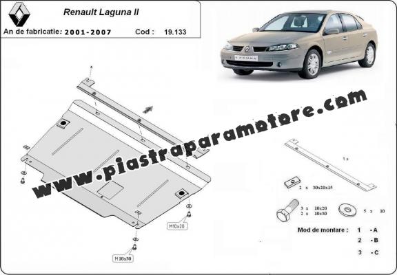 Piastra paramotore di acciaio Renault Laguna 2