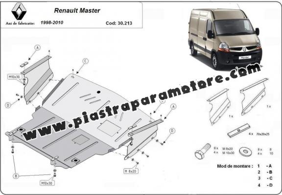 Piastra paramotore di acciaio Renault Master 2