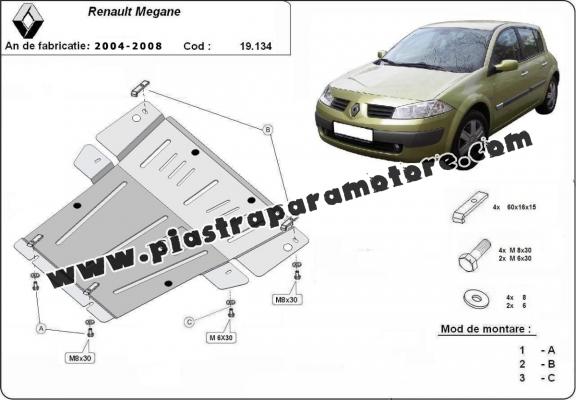 Piastra paramotore di acciaio Renault Megane 2