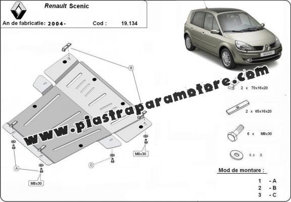 Piastra paramotore di acciaio Renault Scenic