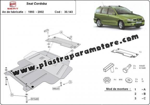 Piastra paramotore di acciaio Seat Cordoba