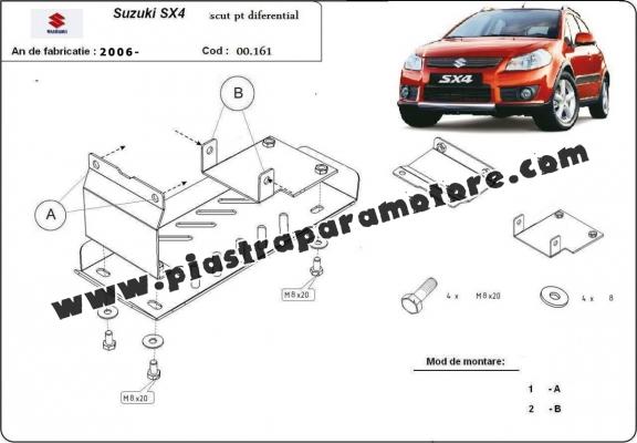 Protezione di acciaio per il differenziale  Suzuki SX 4WD