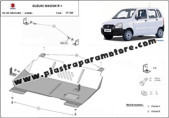 Piastra paramotore di acciaio Suzuki Wagon R+