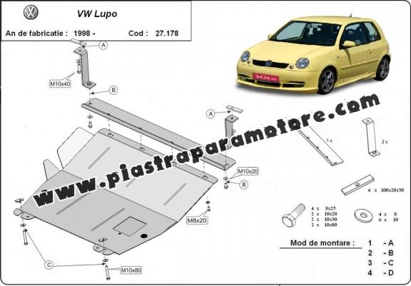 Piastra paramotore di acciaio VW Lupo