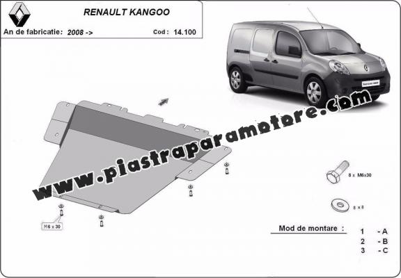 Piastra paramotore di acciaio Renault Kangoo