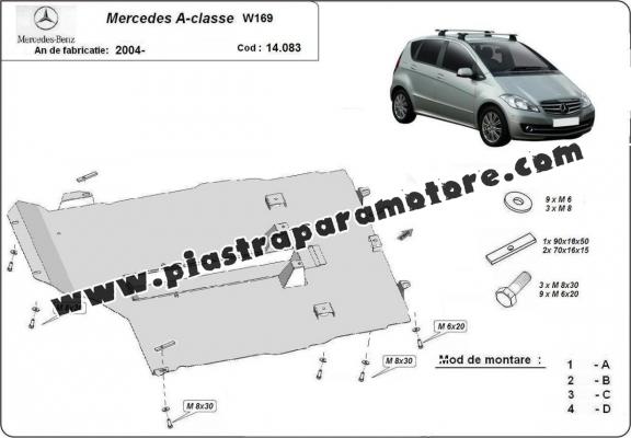 Piastra paramotore di acciaio Mercedes A-Class