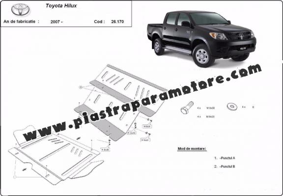 Piastra paramotore di acciaio Toyota Hilux