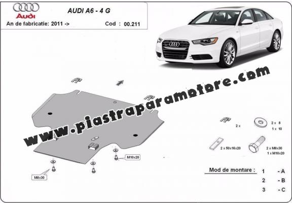 Protezione di acciaio per il cambio Audi A6