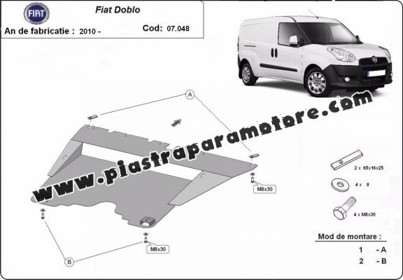 Piastra paramotore di acciaio Fiat Doblo