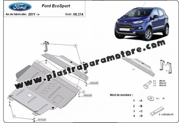 Piastra paramotore di acciaio   Ford EcoSport
