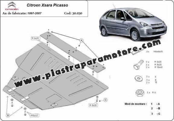 Piastra paramotore di acciaio Citroen Xsara Picasso