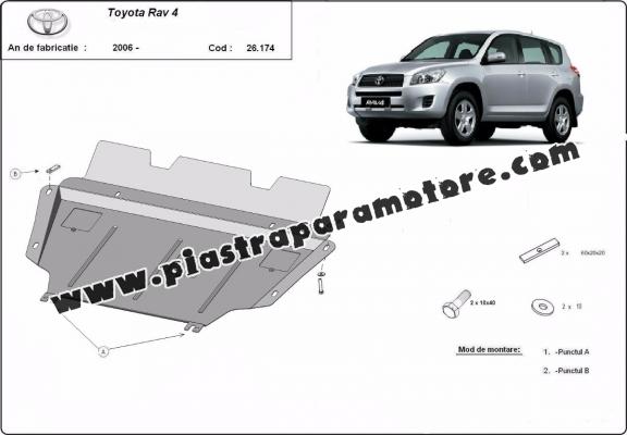 Piastra paramotore di acciaio Toyota RAV 4 diesel