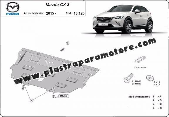 Piastra paramotore di acciaio Mazda CX3